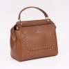 Gift Classy Handbag With Detachable Strap - Chocolate Brown