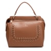 Classy Handbag With Detachable Strap - Chocolate Brown Online