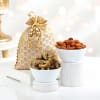 Buy Classy Treats In Golden Potli Bhai Dooj Hamper