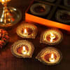 Clay Diyas in Oxidized Metallic Paint- Set of 4 Online