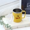 Gift Coffee Keeps Me Going Personalized Stainless Steel Mug - Yellow