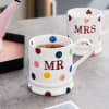Gift Coffee Mug - Mr And Mrs - Colourful - 400ml - Set Of 2