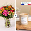 Colorful bouquet and candle - Tutti frutti et bougie Online