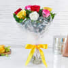 Colorful Bouquet of 8 Mixed Roses Online