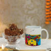Colorful Diwali Mug with Dodha Barfi Online