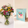 Colorful glow with message card - Eclat colore Online