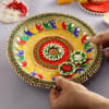 Buy Colorful Zari Work Puja Thali