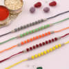 Colourful Beads And CZ Rakhi (Set of 5) Online