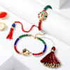 Gift Colourful Bhaiya Bhabhi Rakhi With Sweets
