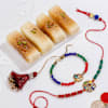 Colourful Bhaiya Bhabhi Rakhi With Sweets Online