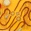 Gift Colourful Kundan Set of 3 Rakhis