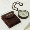 Compass Chain In Personalized Leather Pouch Online