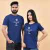 Connected Navy Blue Couple T-Shirt Online