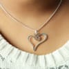 Buy Contemporary Heart Shaped Silver Polish Pendant Necklace