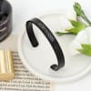 Contemporary Style - Personalized Men's Cuff Bracelet - Rhodium Black Online