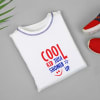 Gift Cool Kid Just Showed Up Personalized T-Shirt for Kids - White