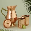 Copper Jug With Lid And Glasses (Set of 3) Online