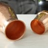 Gift Copper Water Bottle & Lid with Thathera work