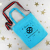Cosmic Sign - Pop Blue Personalized Canvas Tote Bag With Sling - Cancer Online