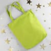 Shop Cosmic Sign - Pop Green Personalized Canvas Tote Bag With Sling - Aries