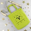 Cosmic Sign - Pop Green Personalized Canvas Tote Bag With Sling - Aries Online