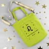 Cosmic Sign - Pop Green Personalized Canvas Tote Bag With Sling - Leo Online