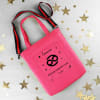 Cosmic Sign - Pop Pink Personalized Canvas Tote Bag With Sling - Cancer Online
