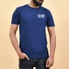 Buy Couple Blue T-Shirt With Side Logo