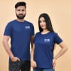 Couple Blue T-Shirt With Side Logo Online