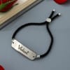 Gift Couple Personalized Rectangle Bracelet - Silver Grey (Set of 2)
