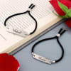 Couple Personalized Rectangle Bracelet - Silver Grey (Set of 2) Online