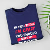 Gift Crazy Like My Bro - Women's T-shirt - Navy Blue