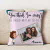Buy Crazy Sister Personalized Photo Cushion