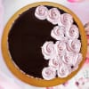 Gift Creme Rose Decorated Chocolate Cake (1 Kg)