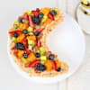 Gift Crescent Moon Fruit And Cream Cake (1 Kg)