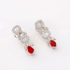 Buy Crimson Elegance - Ruby Red Drop CZ Necklace with Earrings
