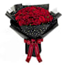 Crimson Passion Roses Bouquet Online