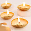 Buy Criss Cross Design Metal Candle - Set Of 4