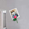 Gift Crochet Rose Personalized Photo Magnets Combo