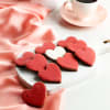 Gift Crunchy Heart Cookies In Heart Tray For Valentine's