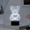 Gift Cuddly Bear Personalized Black Base LED Lamp