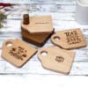 Gift Cup Shaped Wooden Coasters- Customized with Logo & Company Name