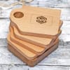 Shop Cup Shaped Wooden Coasters- Customized with Logo & Company Name