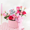 Gift Customized  Mug with Pink Blooms in a Planter