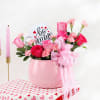 Customized  Mug with Pink Blooms in a Planter Online