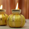 Gift Customized Water Bottle & Diyas with Gota Work