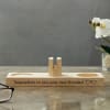 Gift Customized Wooden Eyeglasses Stand and Desk Organizer for Grandpa