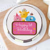 Buy Cute Animals First Birthday Cake for Girls (Half Kg)