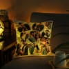 Cute Couple Personalized LED Satin Cushion Online