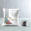 Cute Dad & Kids Personalized Mug & Cushion Combo Online